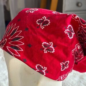 Red Paisley Bandana Scarf